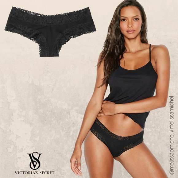 NWT VS Lace Waist Cotton Cheeky Panty - Picture 1 of 2